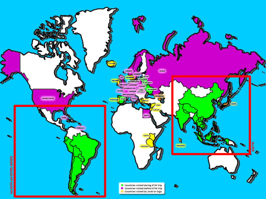 Countries we've travelled